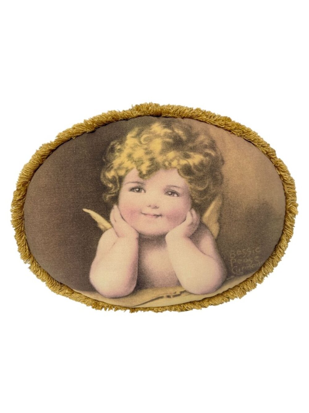 Vintage Angel Pillow Bessie Pease Gutmann Victorian Cherub Home Works 16"